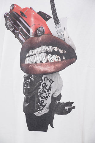 Oversize-Fit T-Shirt Mit Print Und Strass