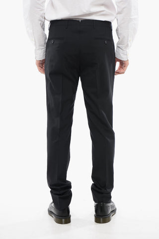 CC COLLECTION 4-Pocketed Wool Blend Pants with Belt Loops