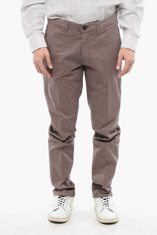 Pantaloni Chino in Cotone Effetto Slavato