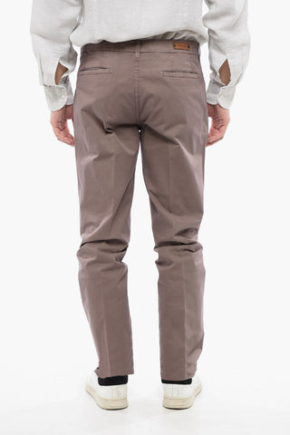 Pantaloni Chino in Cotone Effetto Slavato