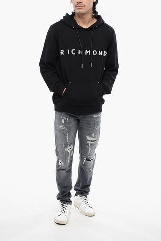 Brushed Cotton Hooded Sweatshirt BETTO With Embroidered Logo