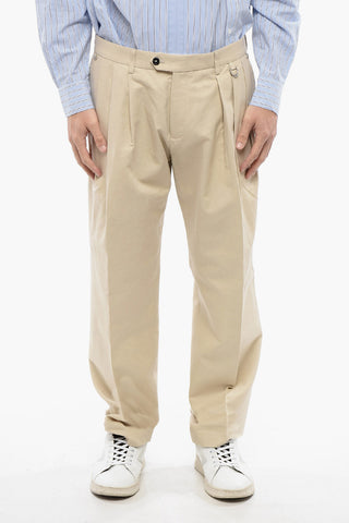Trousers LEXNDER with Pleats and Stud Details