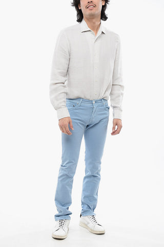 ID LUXURY DENIM Jeans Ricamati Ton-sur-ton