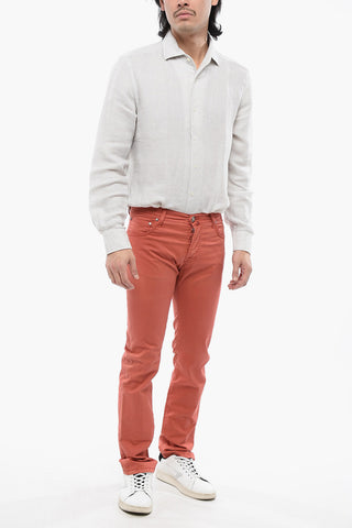 ID LUXURY DENIM Tone-on-Tone Embroidered Jeans