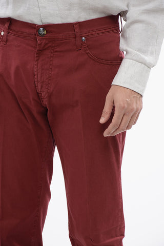 Pantaloni in Cotone con Dettaglio Metallico 