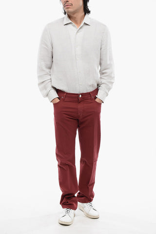 Pantaloni in Cotone con Dettaglio Metallico 