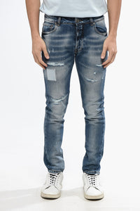Jeans Slim Fit AP Effetto Distressed 16 cm