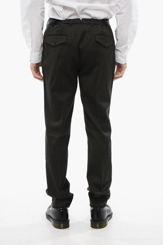 Double-pleated Slim Fit Virgin Wool Pants