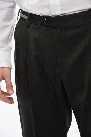 Double-pleated Slim Fit Virgin Wool Pants