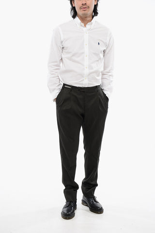 Double-pleated Slim Fit Virgin Wool Pants