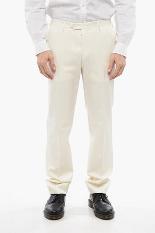 Pantaloni in Misto Lana con Passanti