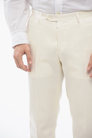 Pantaloni in Misto Lana con Passanti