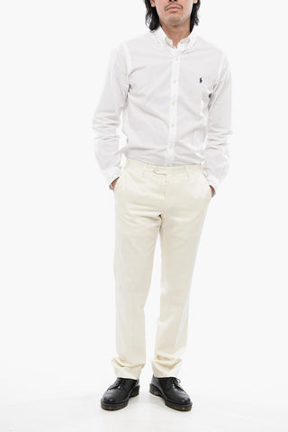 Wool Blend Pants with Belt Loops