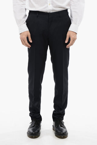 CC COLLECTION Wool-blended Pants with Dolka Pot Pattern