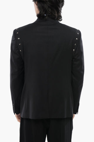 Blazer In Lana Vergine NUSETTO Con Dettagli Borchie