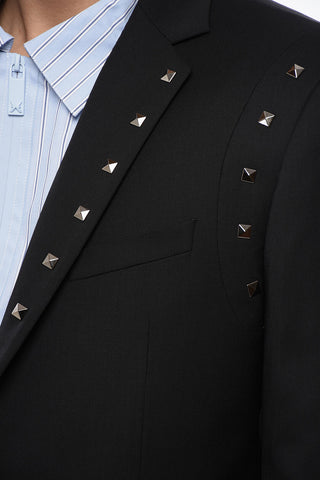 Blazer In Lana Vergine NUSETTO Con Dettagli Borchie