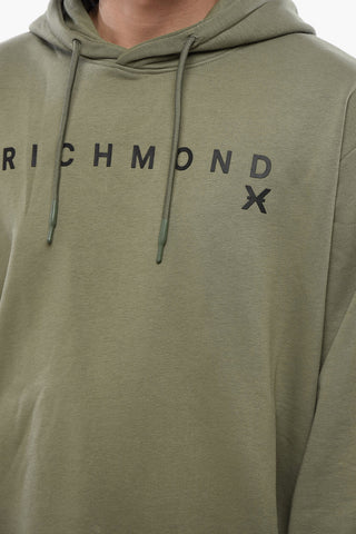Brushed Cotton Hoodie With Printed Logo