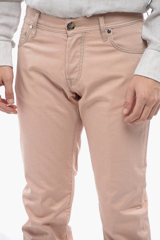ID Pantaloni 5 Tasche in Cotone Stretch con Passanti