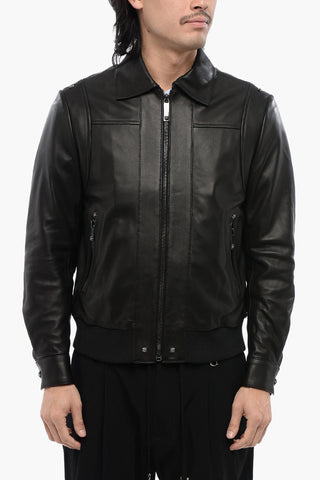 Bomber In Pelle MUZAN Con Dettagli Borchie