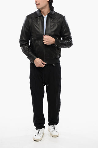 Bomber In Pelle MUZAN Con Dettagli Borchie