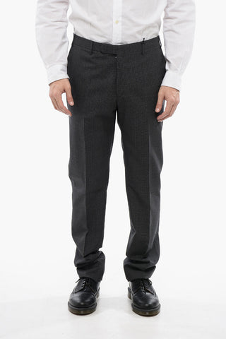 CC COLLECTION Hose aus reiner Schurwolle mit Karomuster