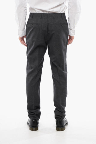 CC COLLECTION Hose aus reiner Schurwolle mit Karomuster