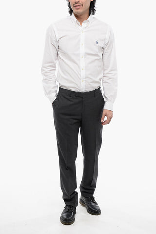 CC COLLECTION Hose aus reiner Schurwolle mit Karomuster