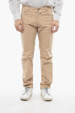 ID 5-Pocket Stretch-Cotton Trousers with Belt Loops