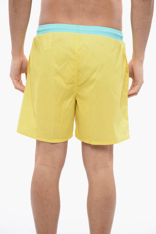 Two-Tone Boxer Swim Briefs