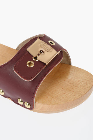 HFD Ledersandalen mit Schnalle im Gold-Effekt