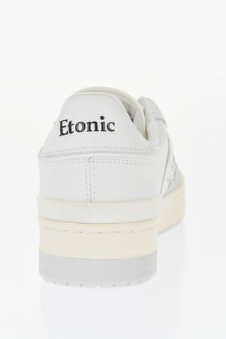 Two-Tone Leather Low-Top Sneakers