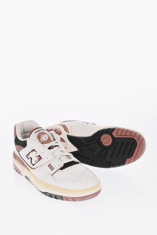 Leather Perforated 550 Low-Top Sneakers with Logo