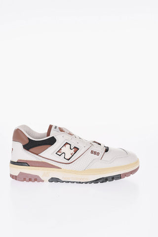 Leather Perforated 550 Low-Top Sneakers with Logo