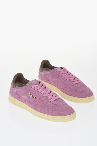Sneakers Basse in Camoscio a Tinta Unita