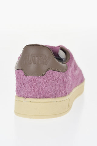 Sneakers Basse in Camoscio a Tinta Unita