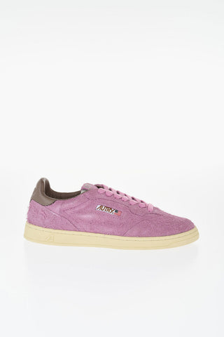 Sneakers Basse in Camoscio a Tinta Unita