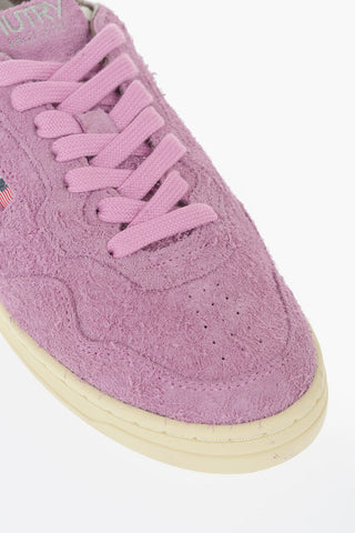 Sneakers Basse in Camoscio a Tinta Unita