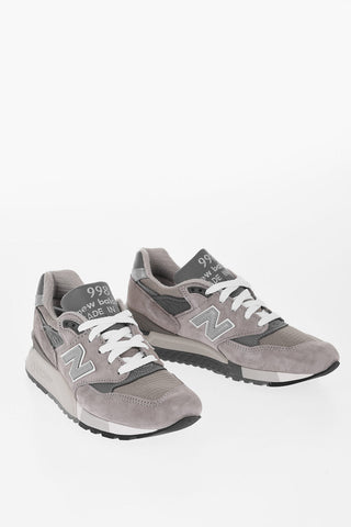 Sneakers Basse 998 in Camoscio e Tessuto Tecnico