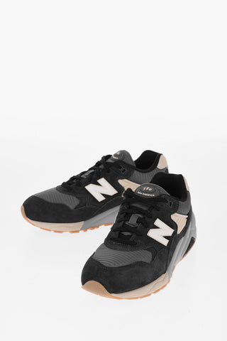 Suede and Mesh 580 Low-Top Sneakers with Contrast Details