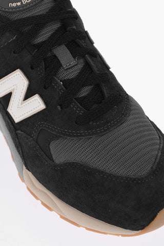 Suede and Mesh 580 Low-Top Sneakers with Contrast Details