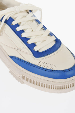 Zweifarbige Leder Low-Top-Sneaker CLUB C LTD
