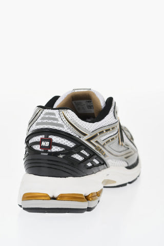 Leather and Fabric 1906R Low-Top Sneakers with Embossed Logo