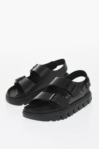 PAPILLIO Solid Color Leather MILANO CHUNKY PAP Slingback Sandals