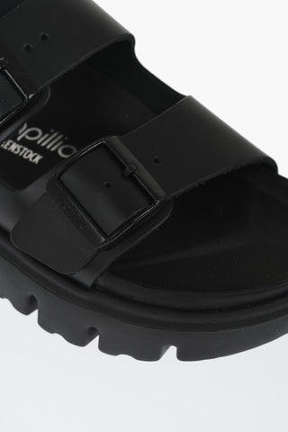 PAPILLIO Solid Color Leather MILANO CHUNKY PAP Slingback Sandals