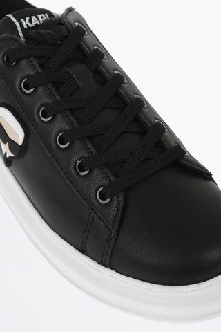 Two-Tone Leather KAPRI Low Top Sneakers with Iconic Logo