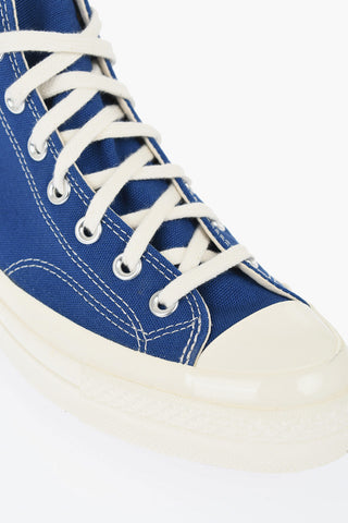 PLAY COMME DES GARCONS Sneakers Alte in Canvas con Stampa a Contrasto