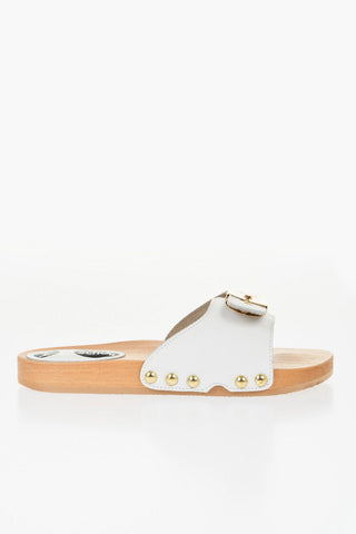 HFD Leather Sandals with Golden-Effect Buckle