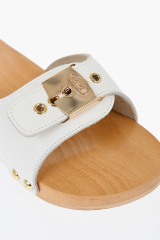 HFD Leather Sandals with Golden-Effect Buckle