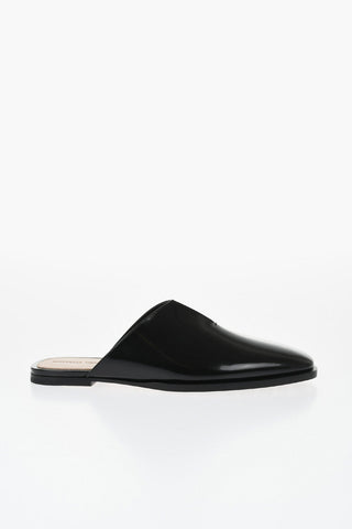 Sandali in Pelle Lucida con Spacco Frontale