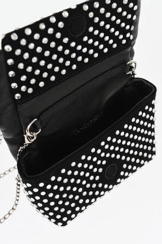 Leather NANO TWISTER Mini Bag Embellished with Rhinestones